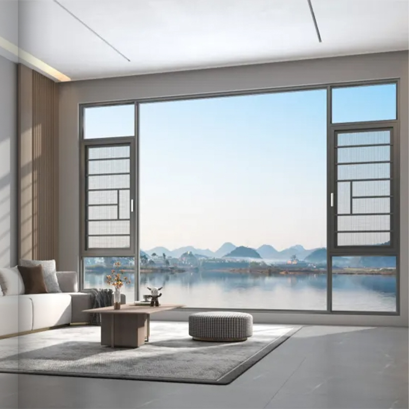 How does the window screen integrated casement achieve excellent insulation through the broken bridge design?